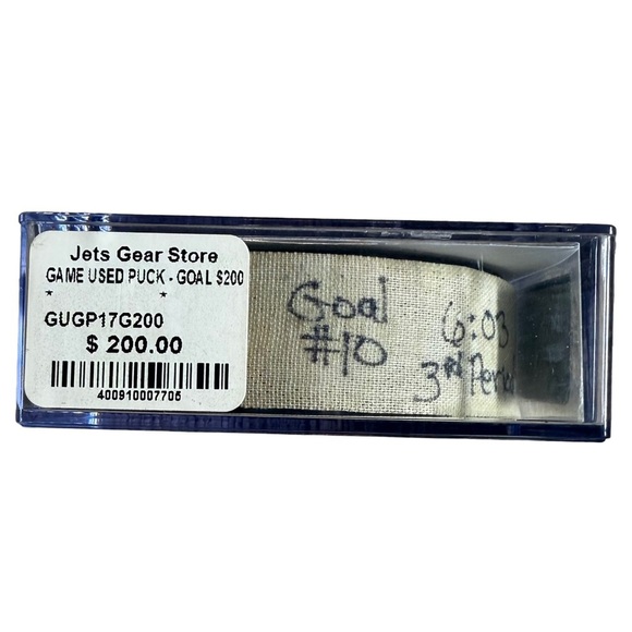 NWT NHL / WINNIPEG JETS / NASHVILLE PREDATORS RYAN JOHANSEN GOAL GAME USED PUCK - Picture 2 of 6